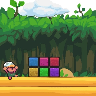 Block pile